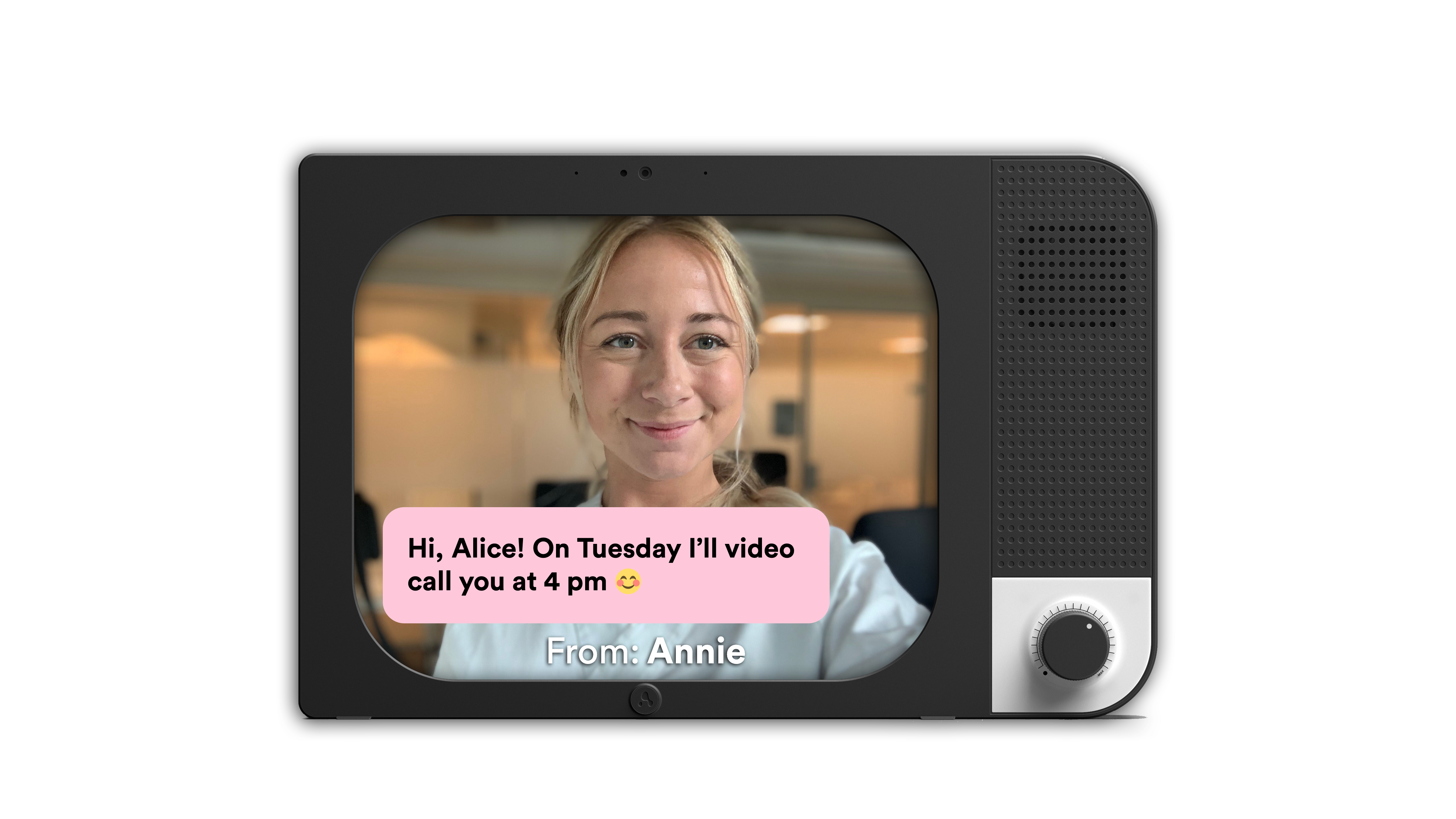 KOMP model EV2b with picture of a nurse with text on image